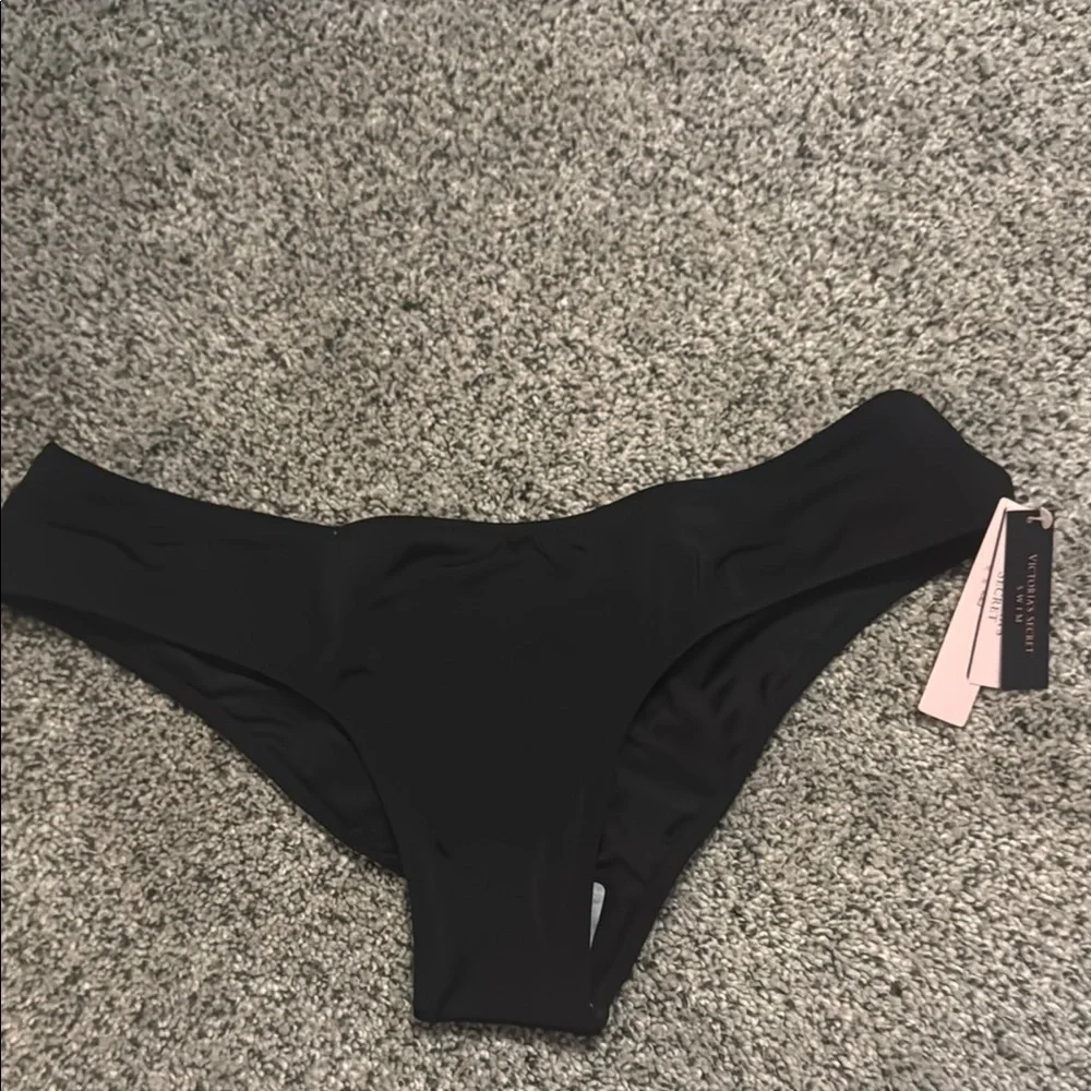 Black Women's Cheeky Swim Bottom - Picture 1 of 3